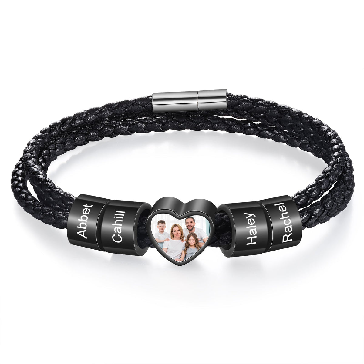 Custom Photo Name Men's Bracelet