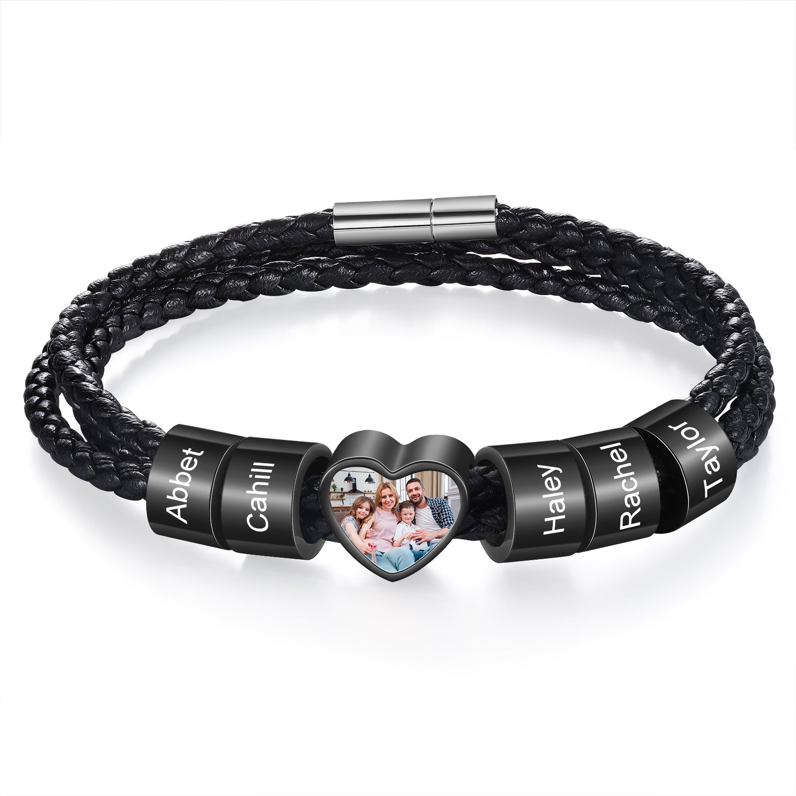 Custom Photo Name Men's Bracelet