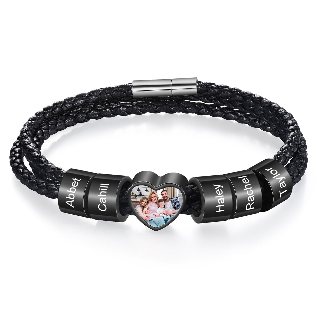 Custom Photo Name Men's Bracelet