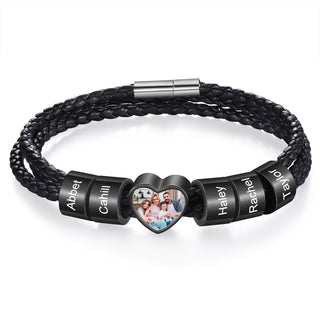 Custom Photo Name Men's Bracelet