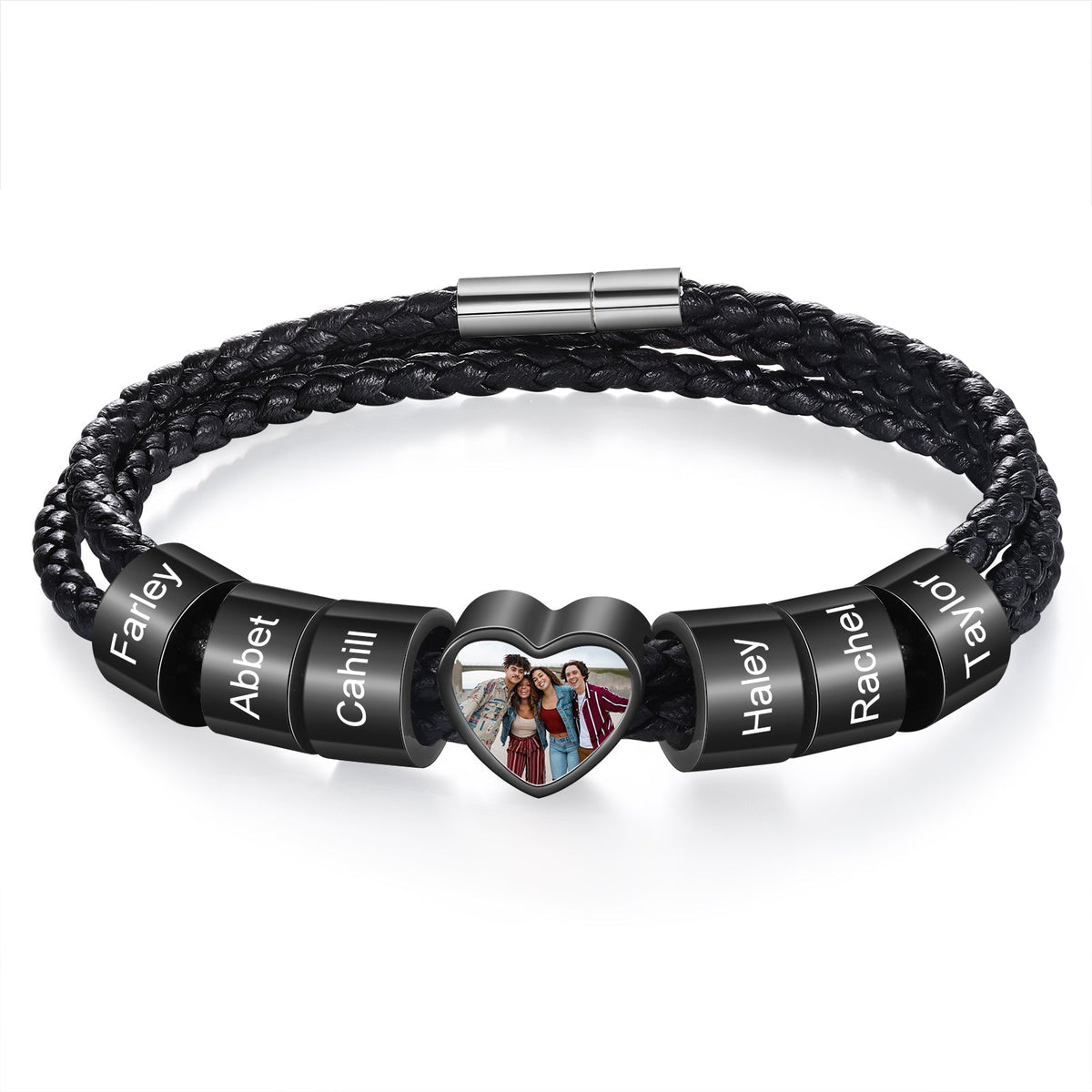 Custom Photo Name Men's Bracelet