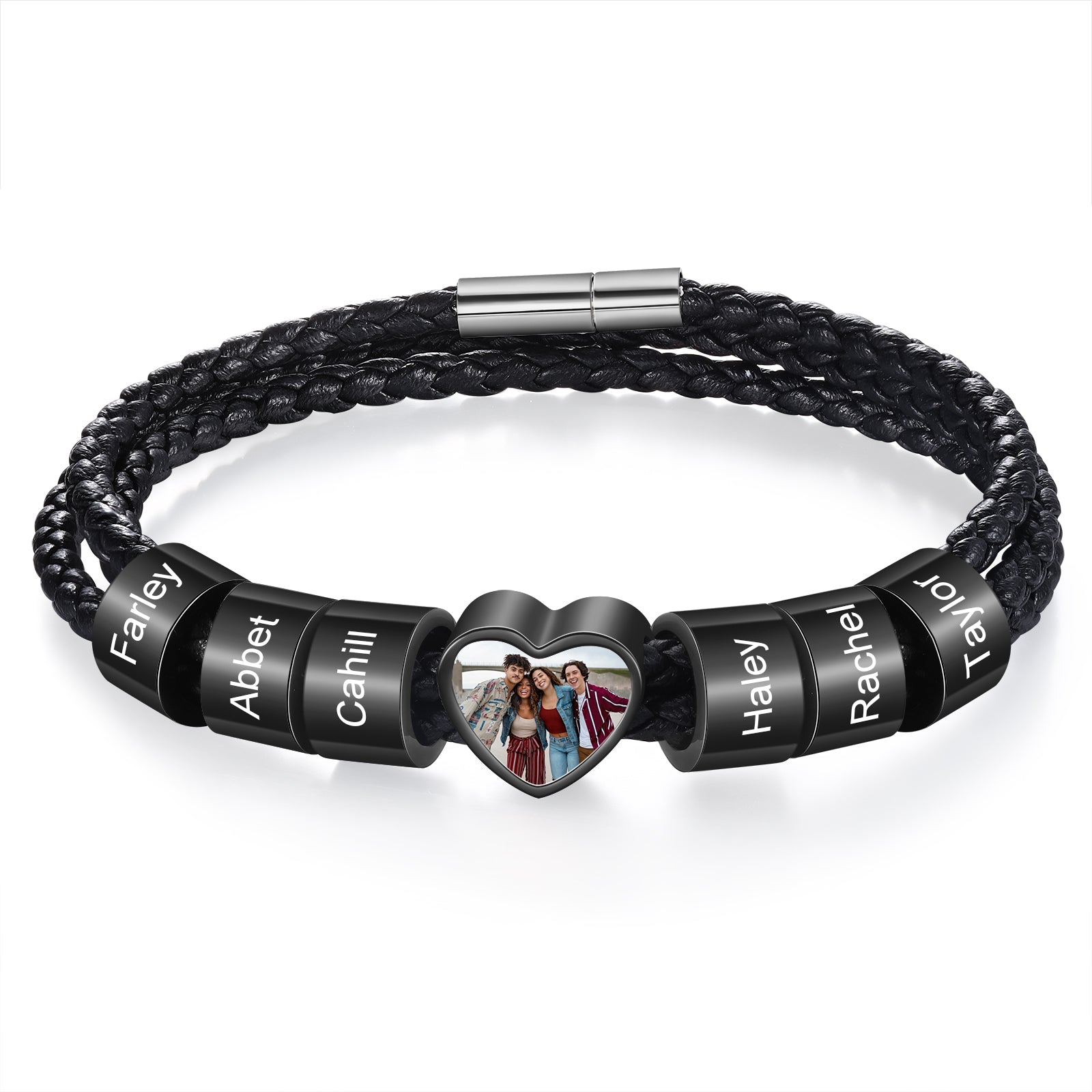 Custom Photo Name Men's Bracelet