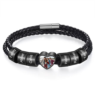 Custom Photo Name Men's Bracelet
