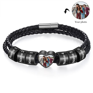 Custom Photo Name Men's Bracelet