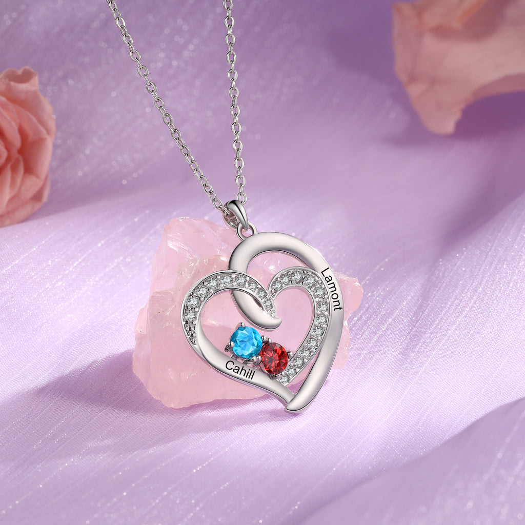 925 Sterling Silver Custom Birthstone necklace