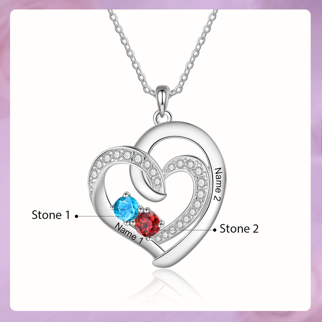 925 Sterling Silver Custom Birthstone necklace