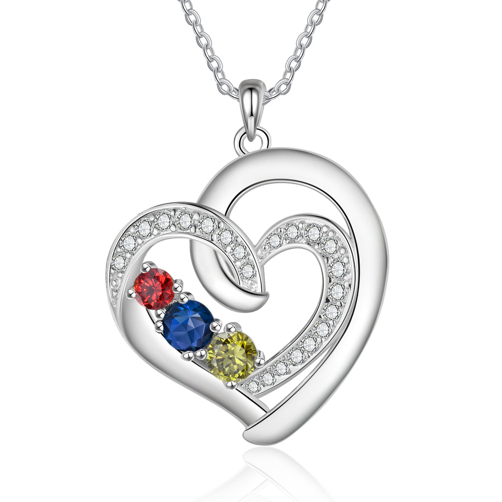 925 Sterling Silver Custom Birthstone necklace