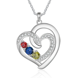 925 Sterling Silver Custom Birthstone necklace