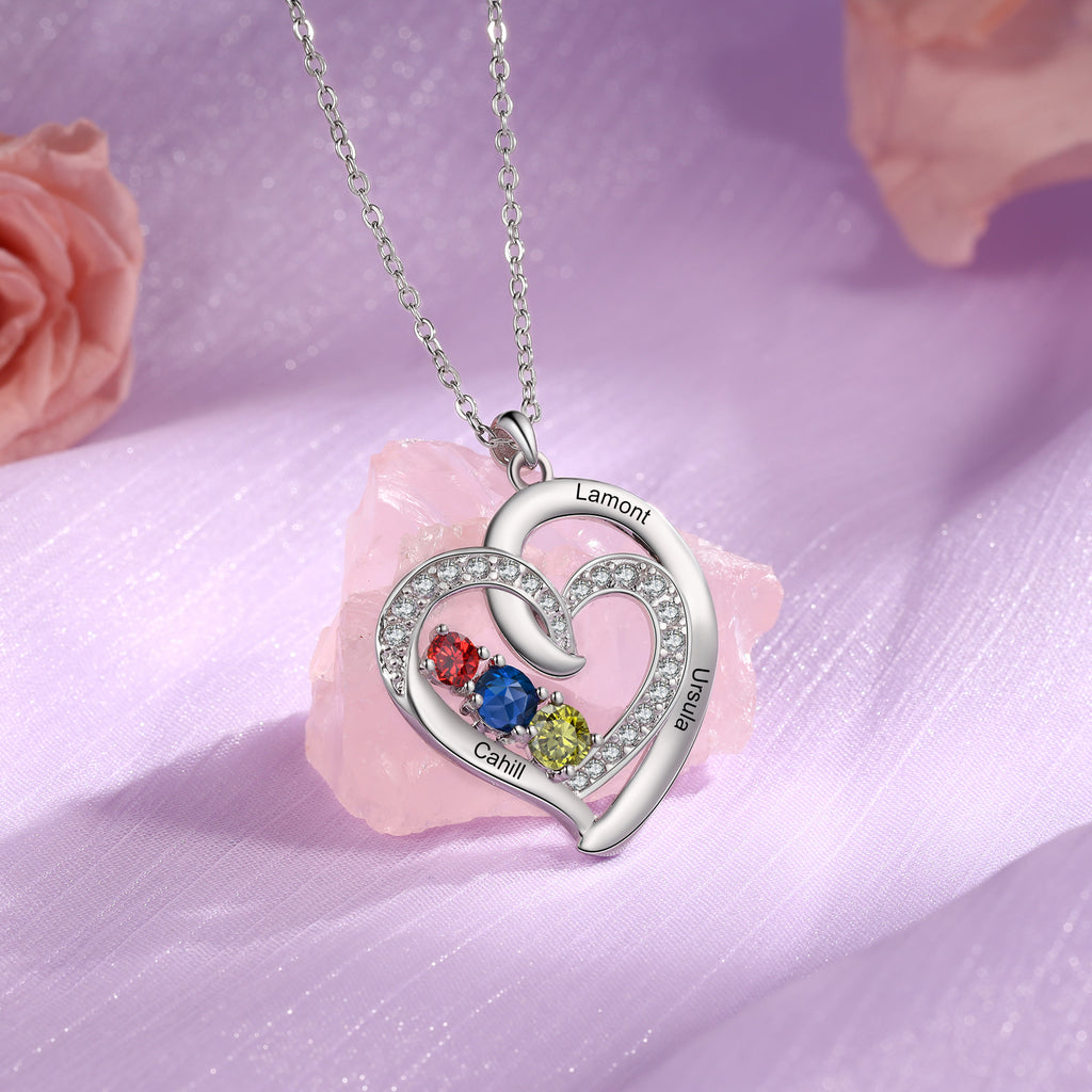 925 Sterling Silver Custom Birthstone necklace