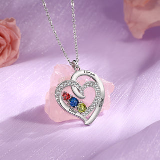 925 Sterling Silver Custom Birthstone necklace