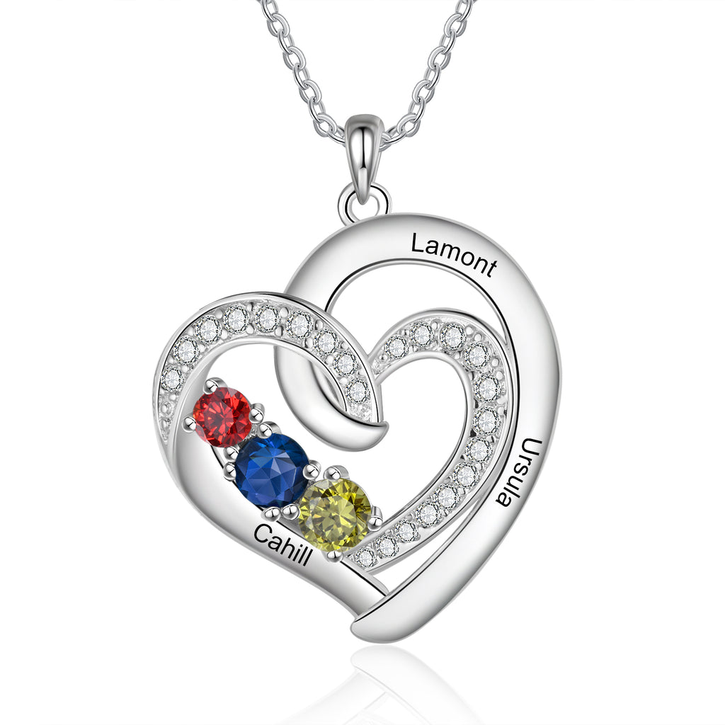 925 Sterling Silver Custom Birthstone necklace