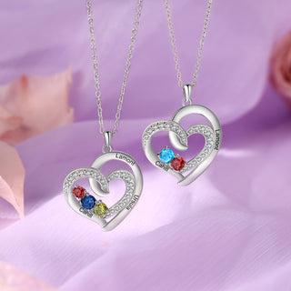 925 Sterling Silver Custom Birthstone necklace