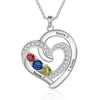 925 Sterling Silver Custom Birthstone necklace