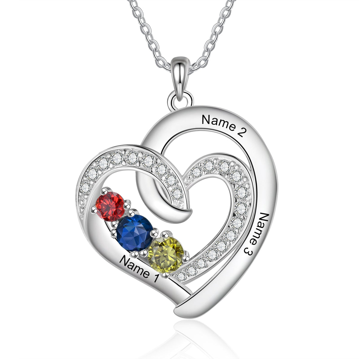 925 Sterling Silver Custom Birthstone necklace