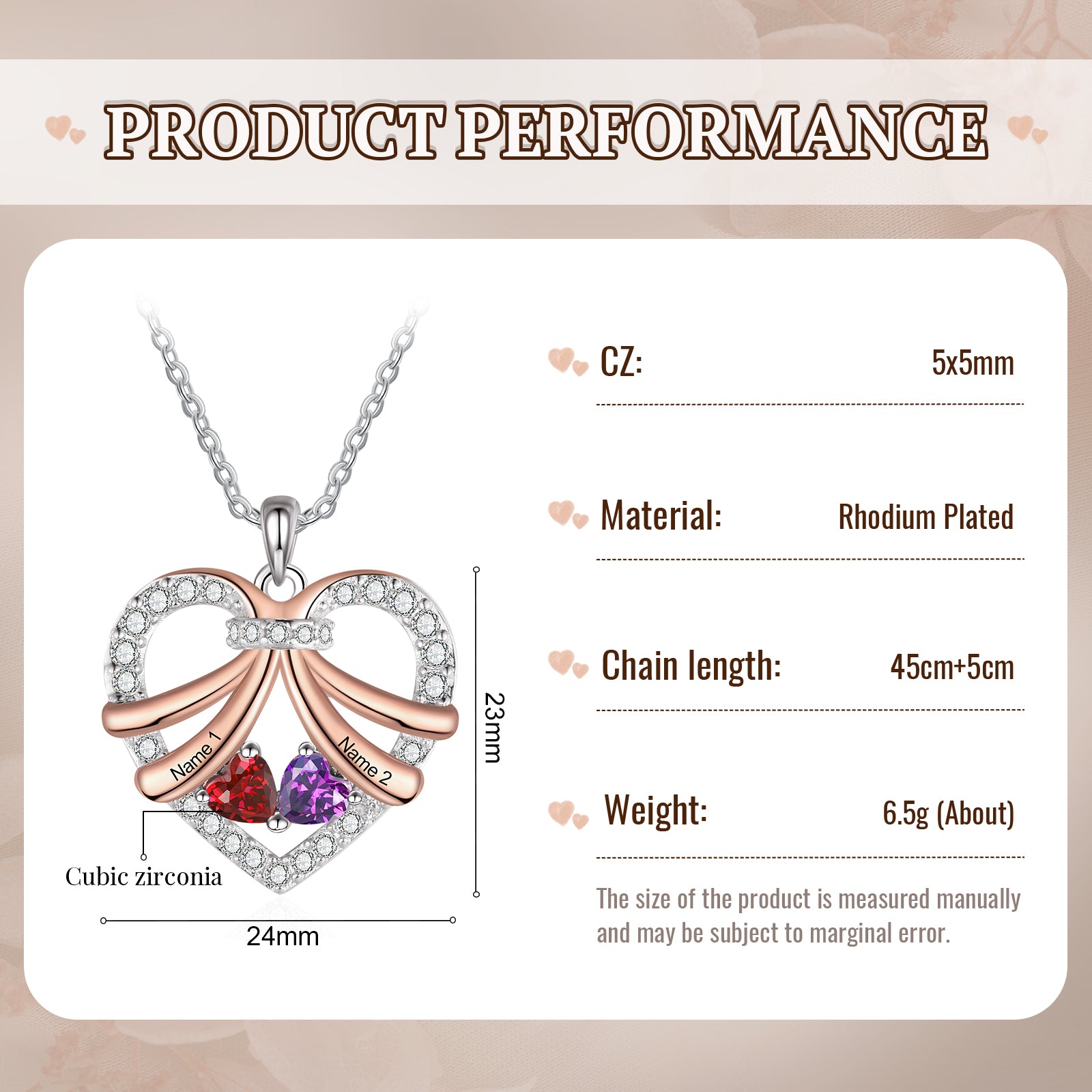 Cooper Custom Birthstone necklace