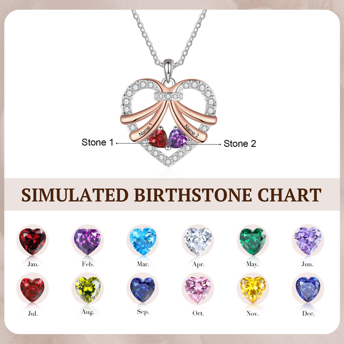 Cooper Custom Birthstone necklace
