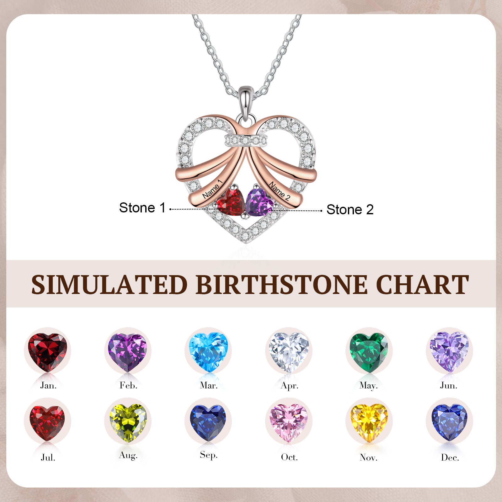 Cooper Custom Birthstone necklace