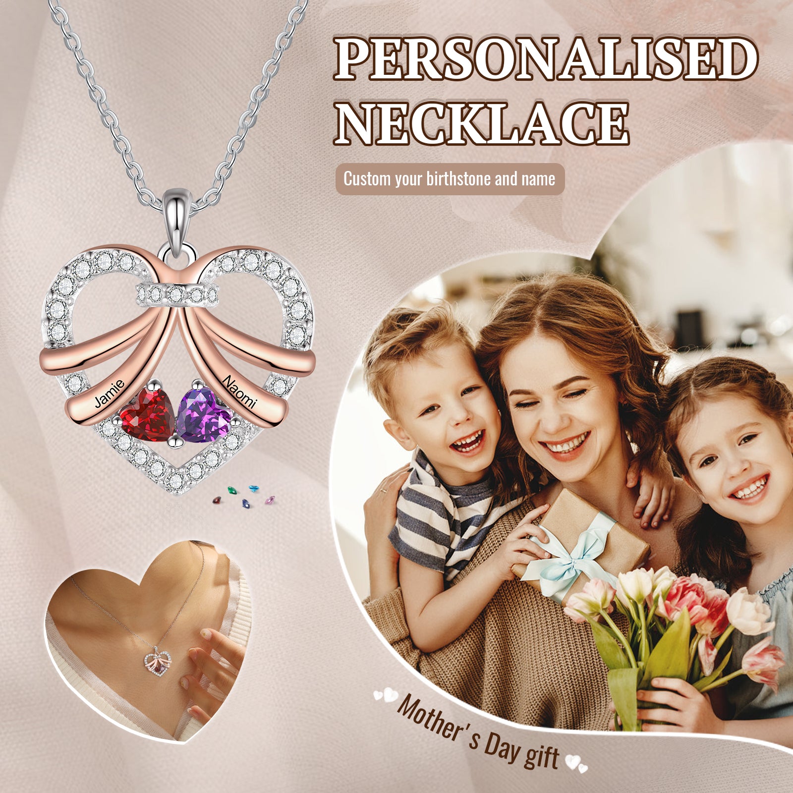 Cooper Custom Birthstone necklace