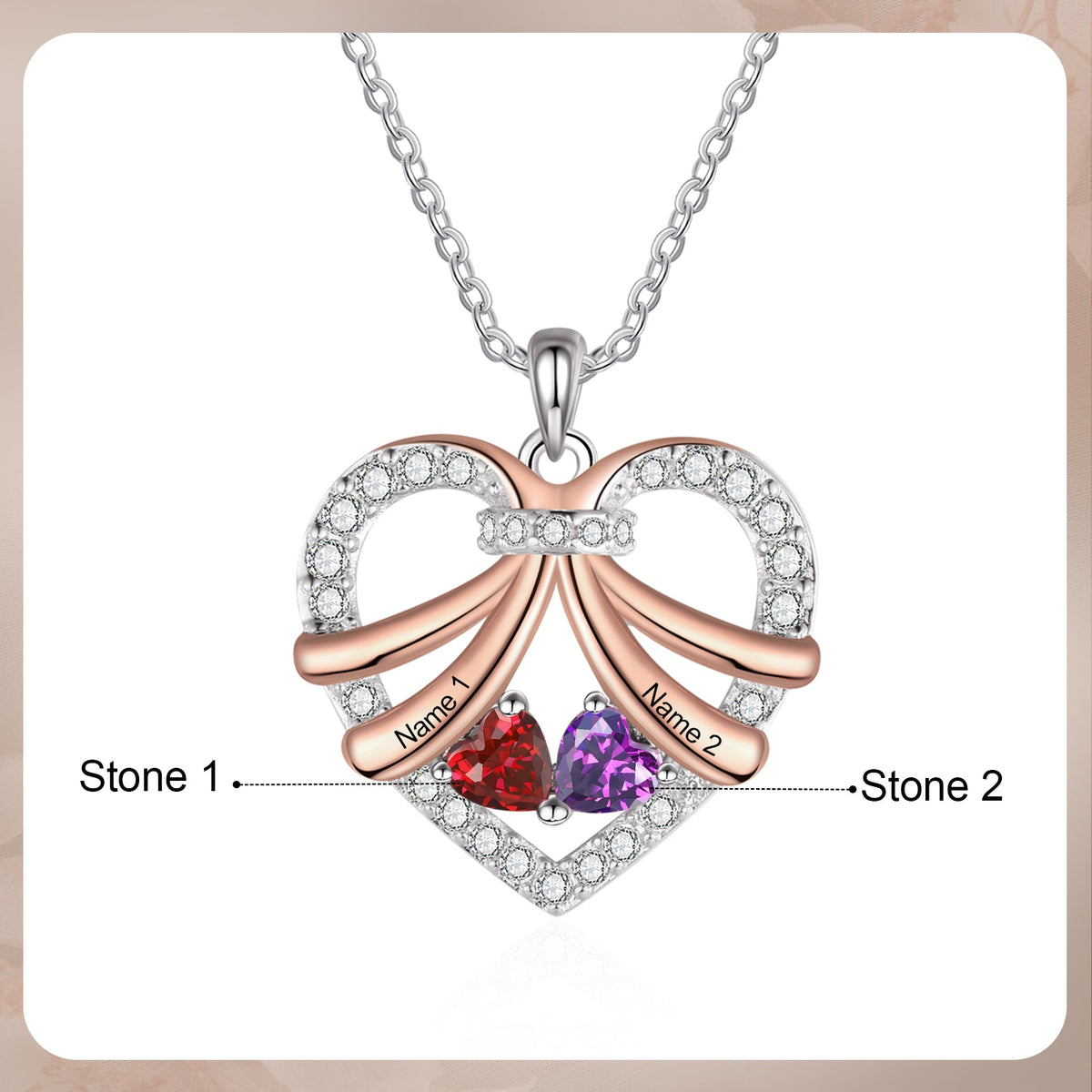 Cooper Custom Birthstone necklace
