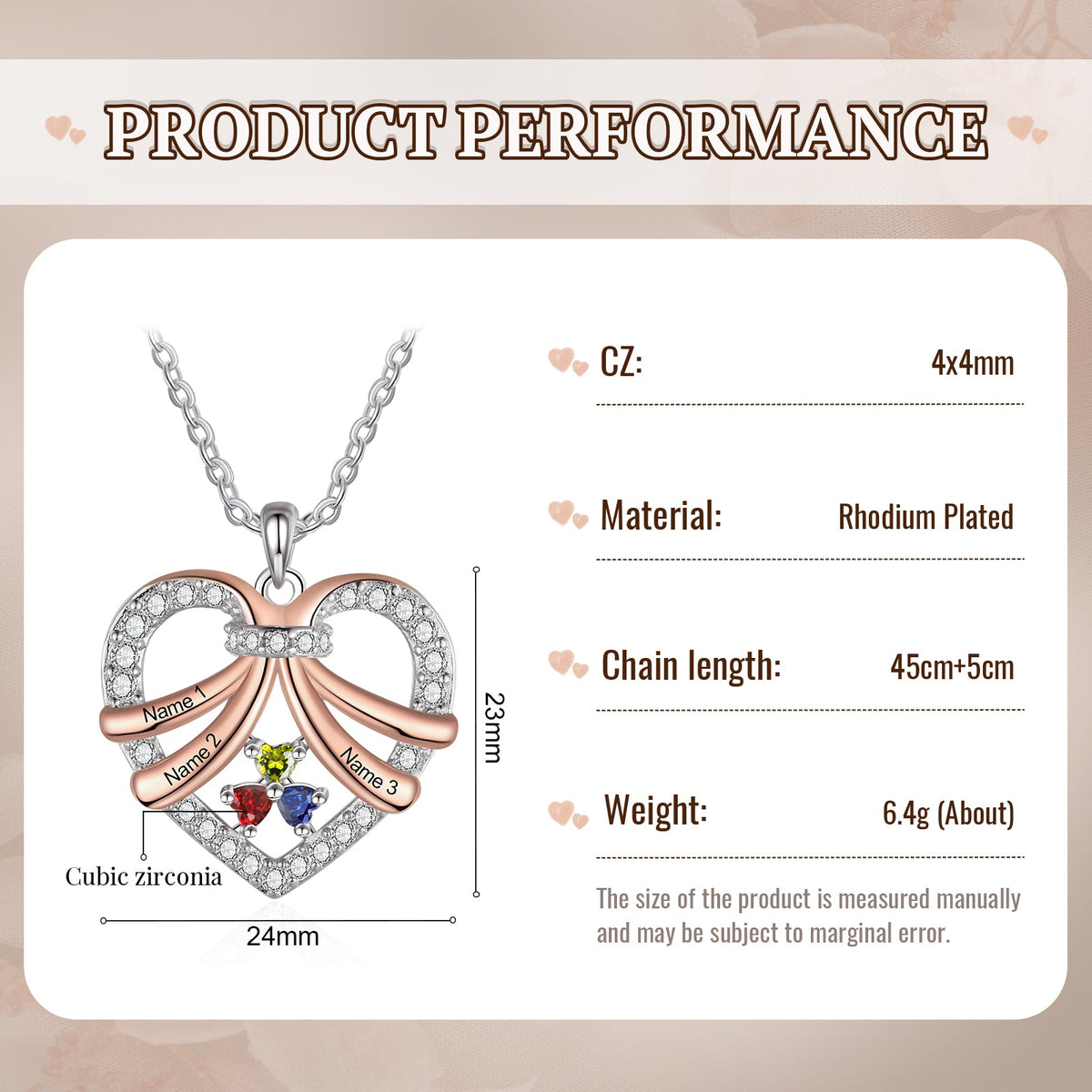 Cooper Custom Birthstone necklace