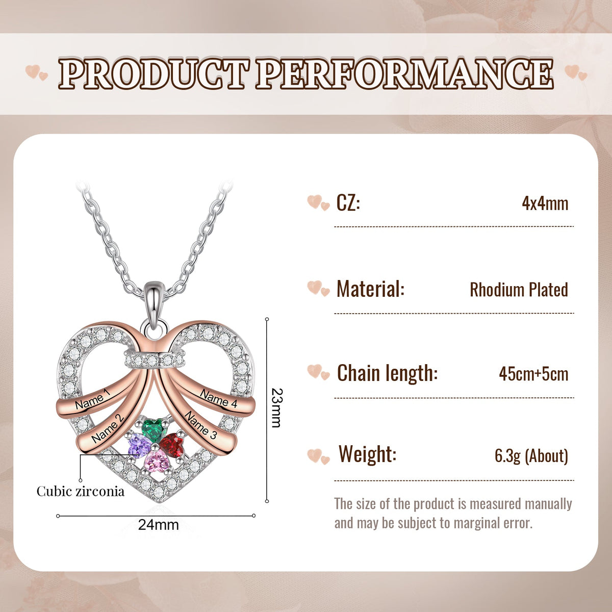 Cooper Custom Birthstone necklace