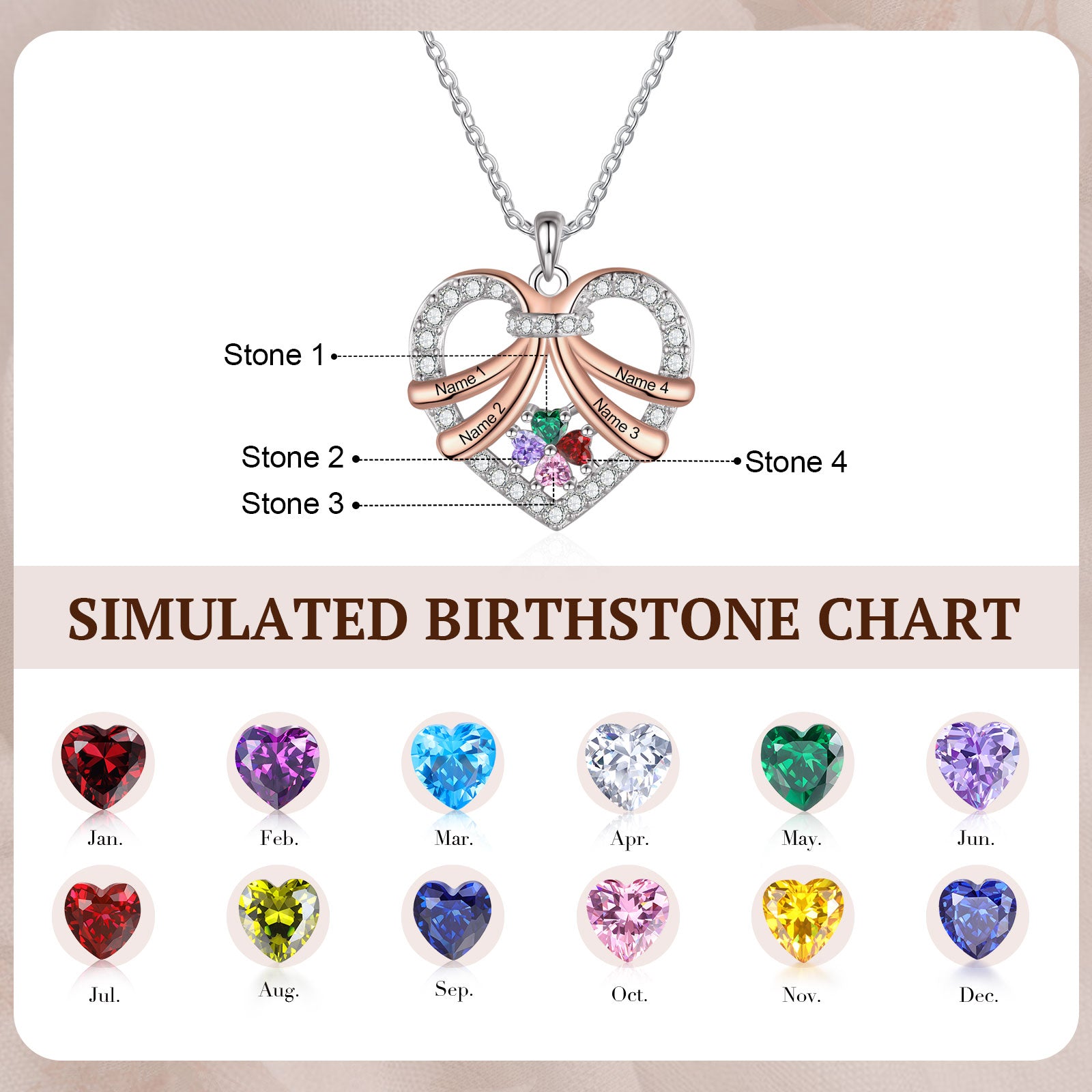 Cooper Custom Birthstone necklace