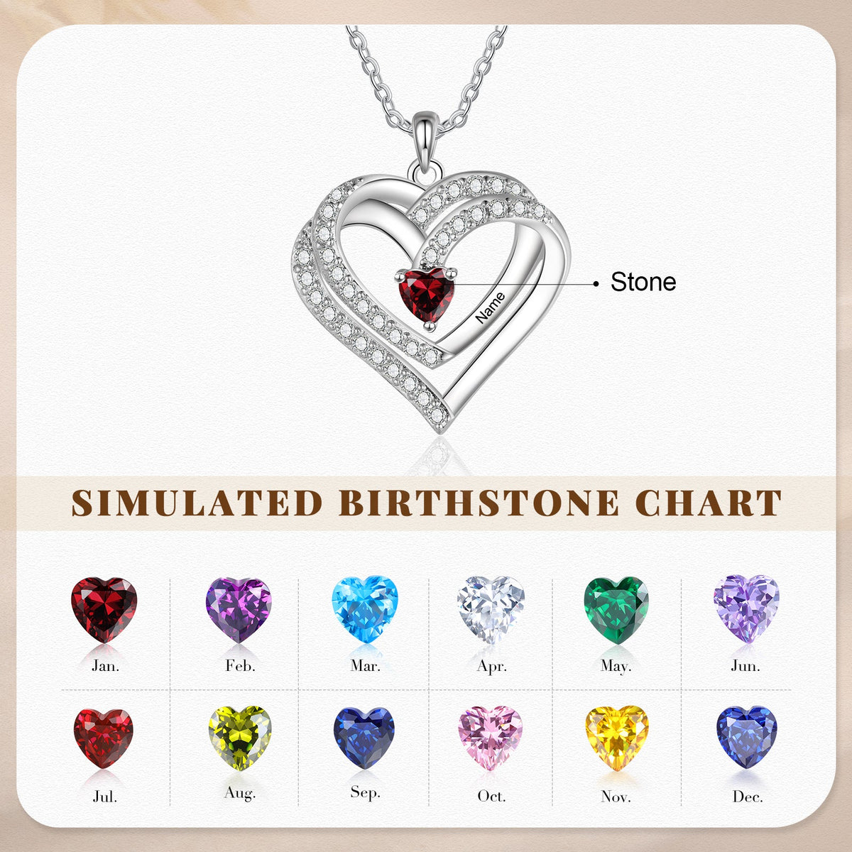 Cooper Custom Birthstone necklace