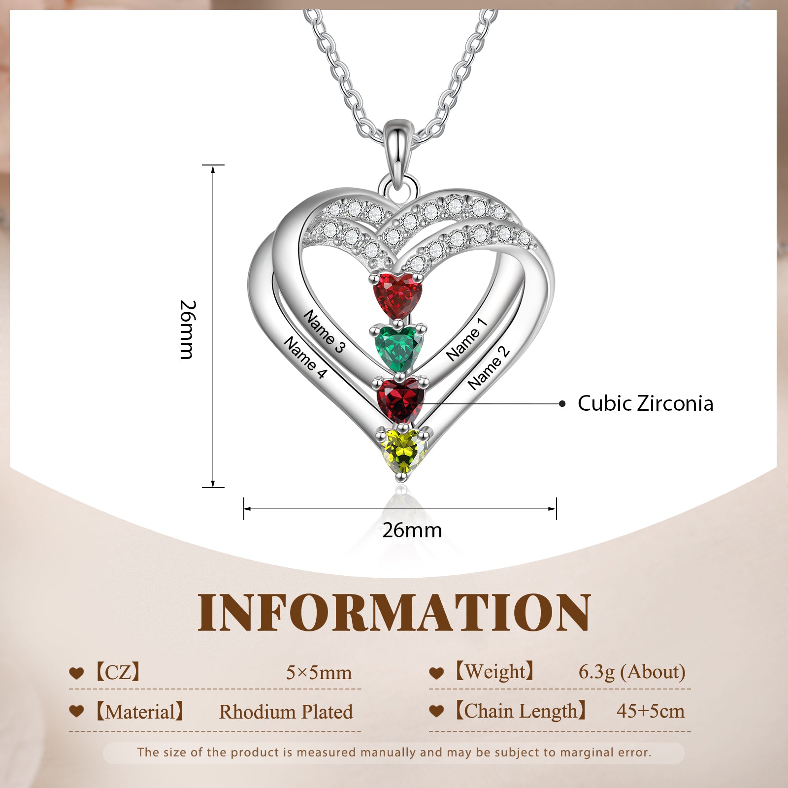 Cooper Custom Birthstone necklace