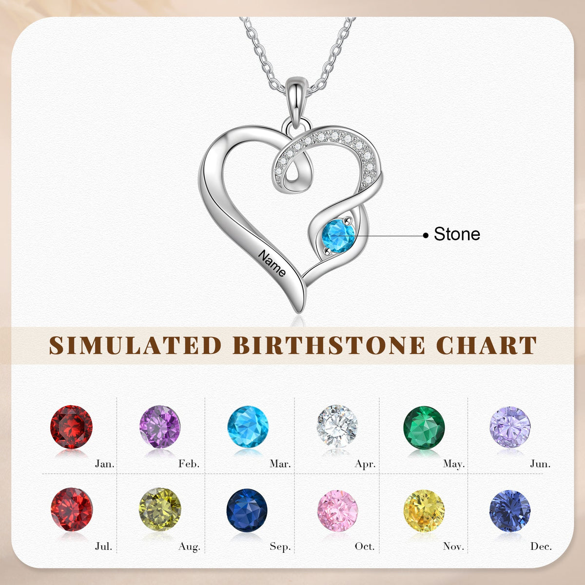 Cooper Custom Birthstone necklace