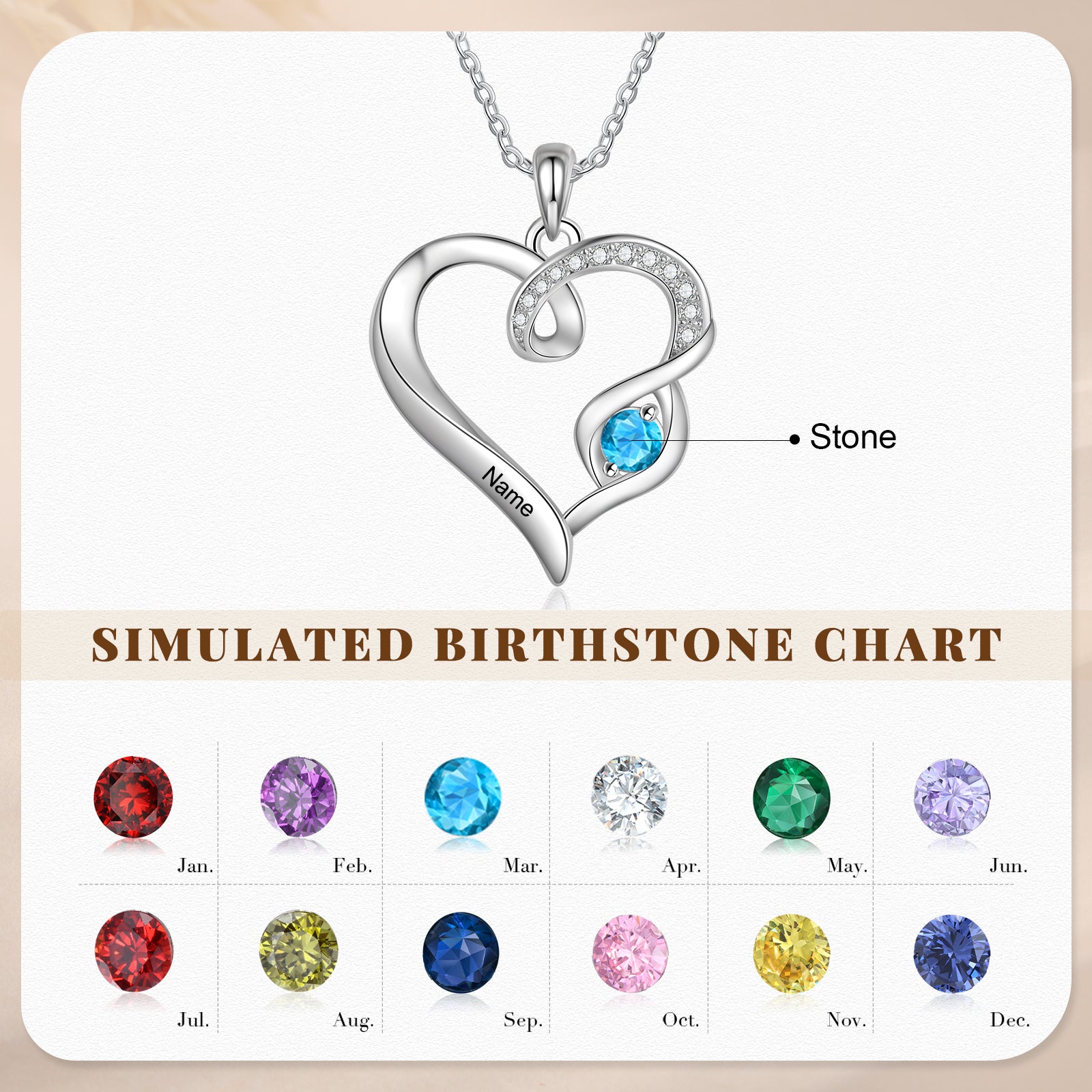 Cooper Custom Birthstone necklace