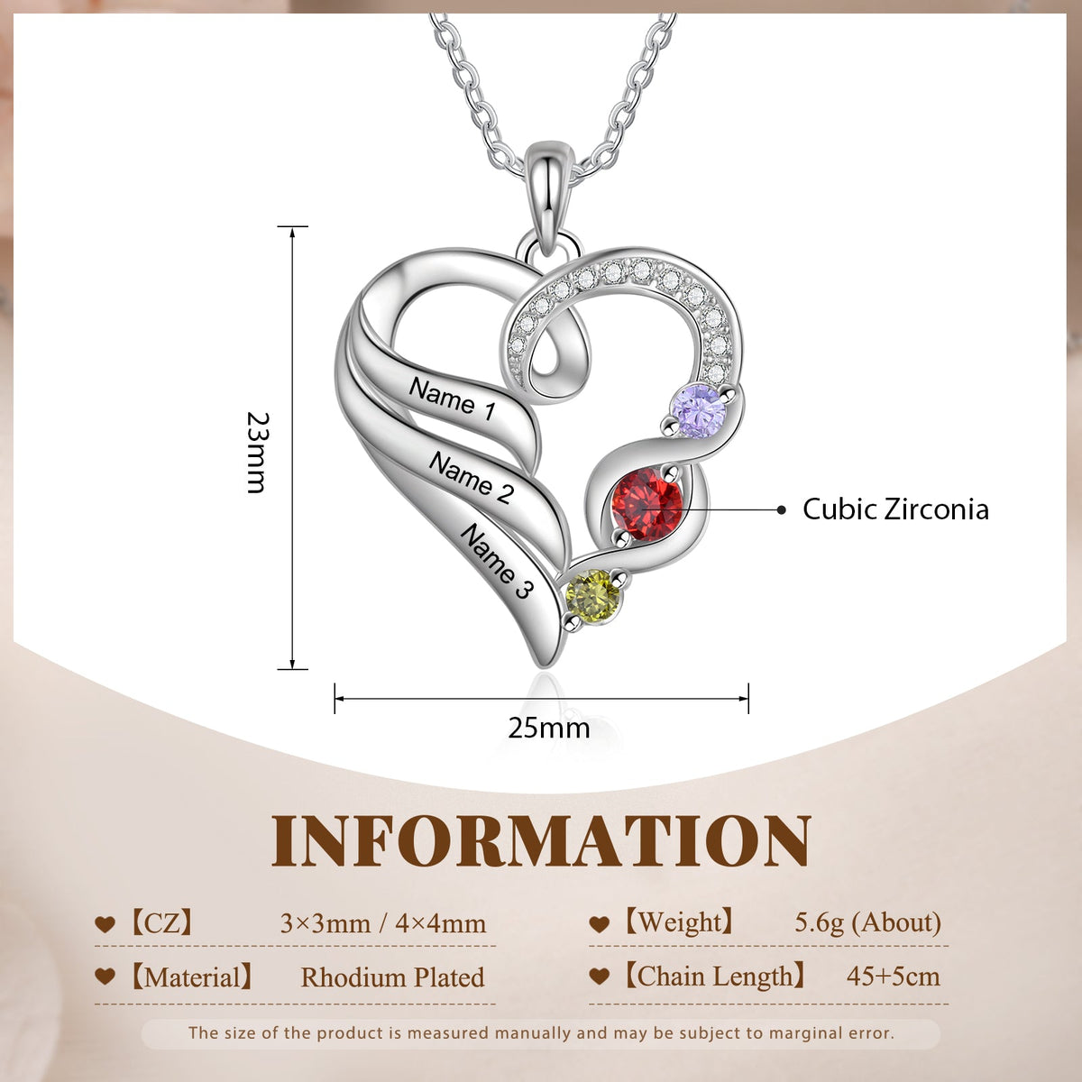 Cooper Custom Birthstone necklace