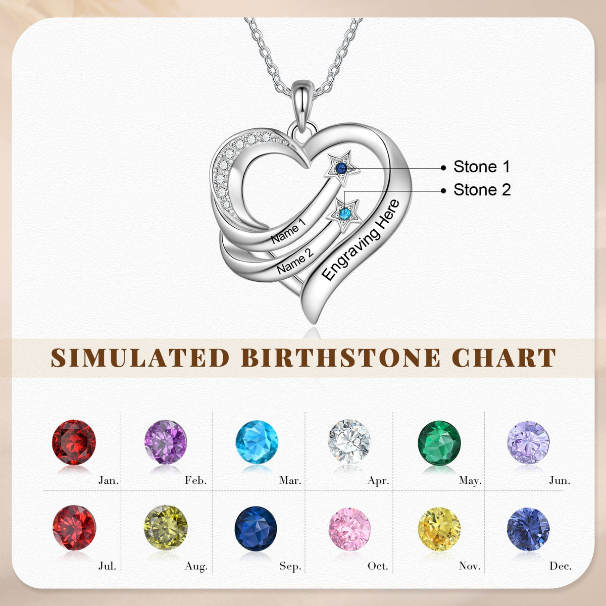 Cooper Custom Birthstone necklace