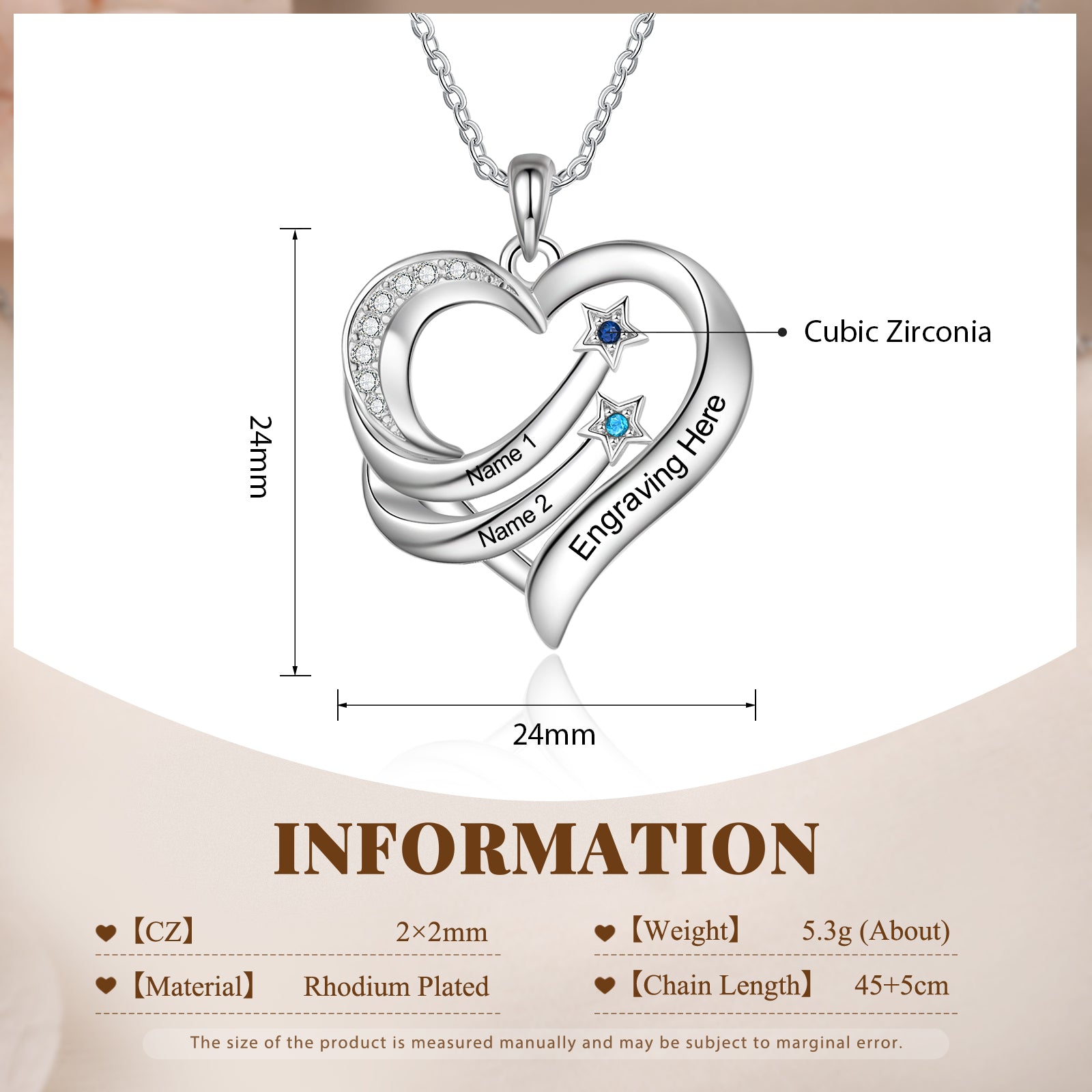 Cooper Custom Birthstone necklace