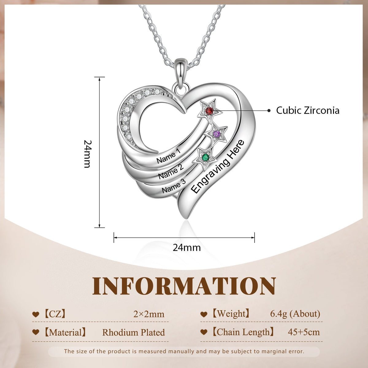 Cooper Custom Birthstone necklace