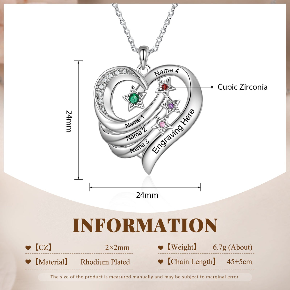 Cooper Custom Birthstone necklace