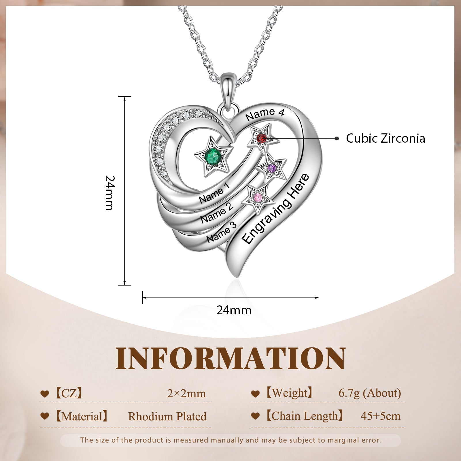 Cooper Custom Birthstone necklace