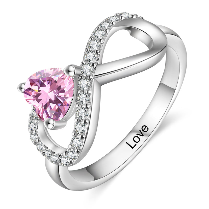 925 Sterling Silver Custom Birtstone Ring