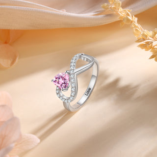 925 Sterling Silver Custom Birtstone Ring