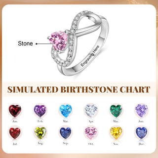 925 Sterling Silver Custom Birtstone Ring