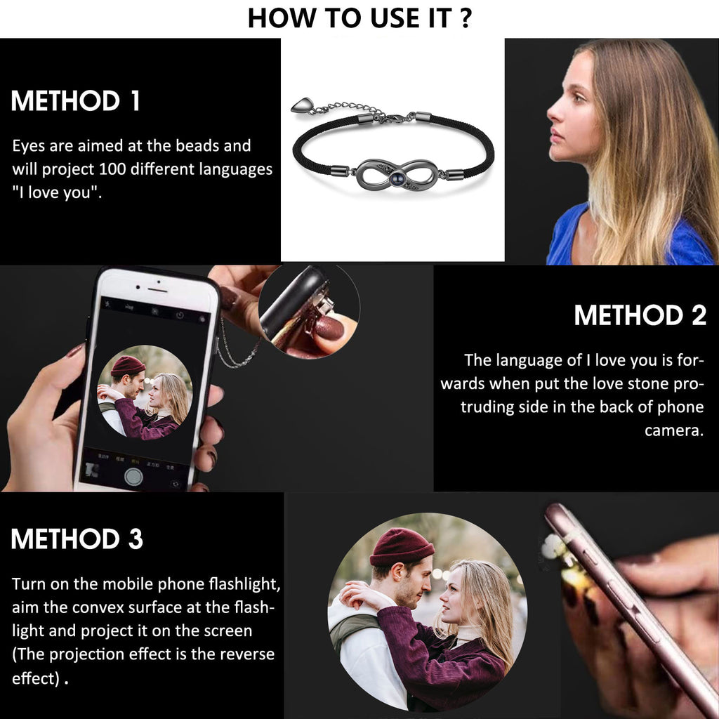 Custom Photo Couple Projection Bracelet