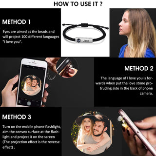 Custom Photo Couple Projection Bracelet