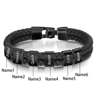 Custom Stainless Steal Leather Bracelet
