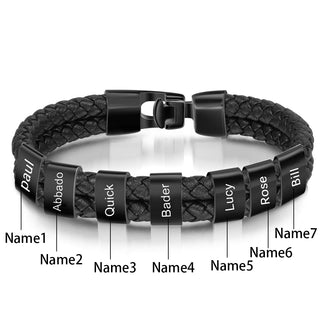 Custom Stainless Steal Leather Bracelet