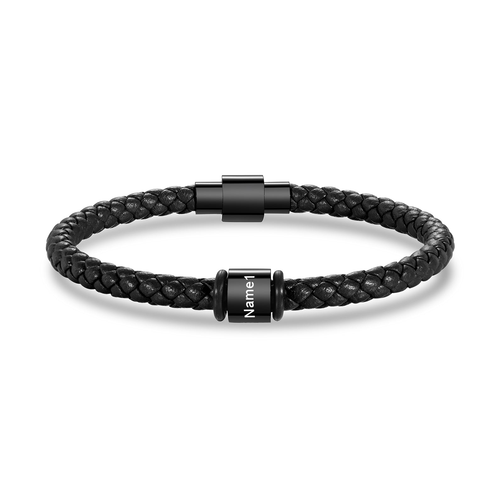 Custom Stainless Steal Leather Bracelet