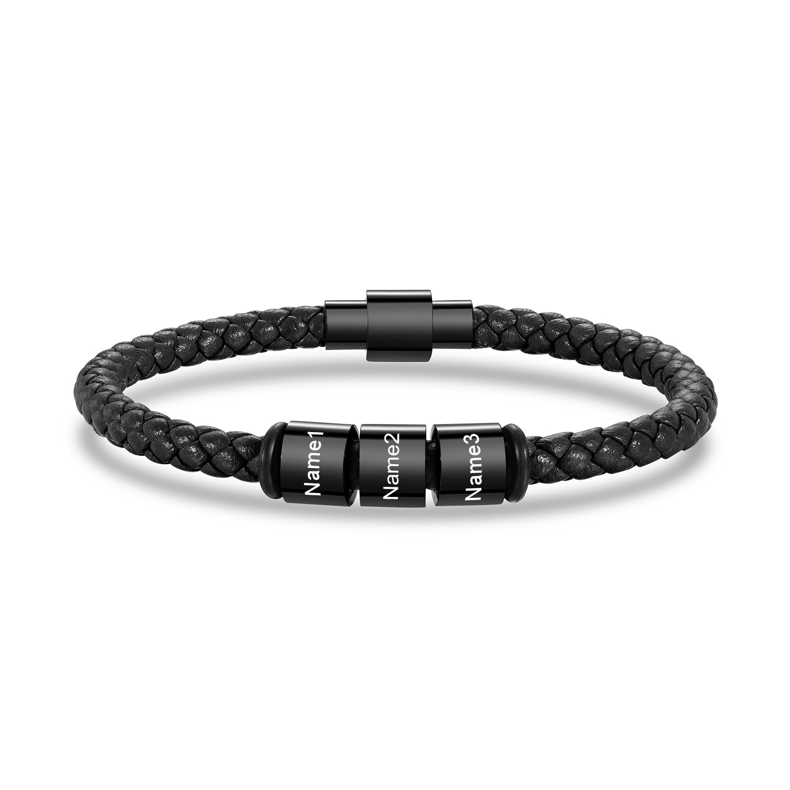 Custom Stainless Steal Leather Bracelet