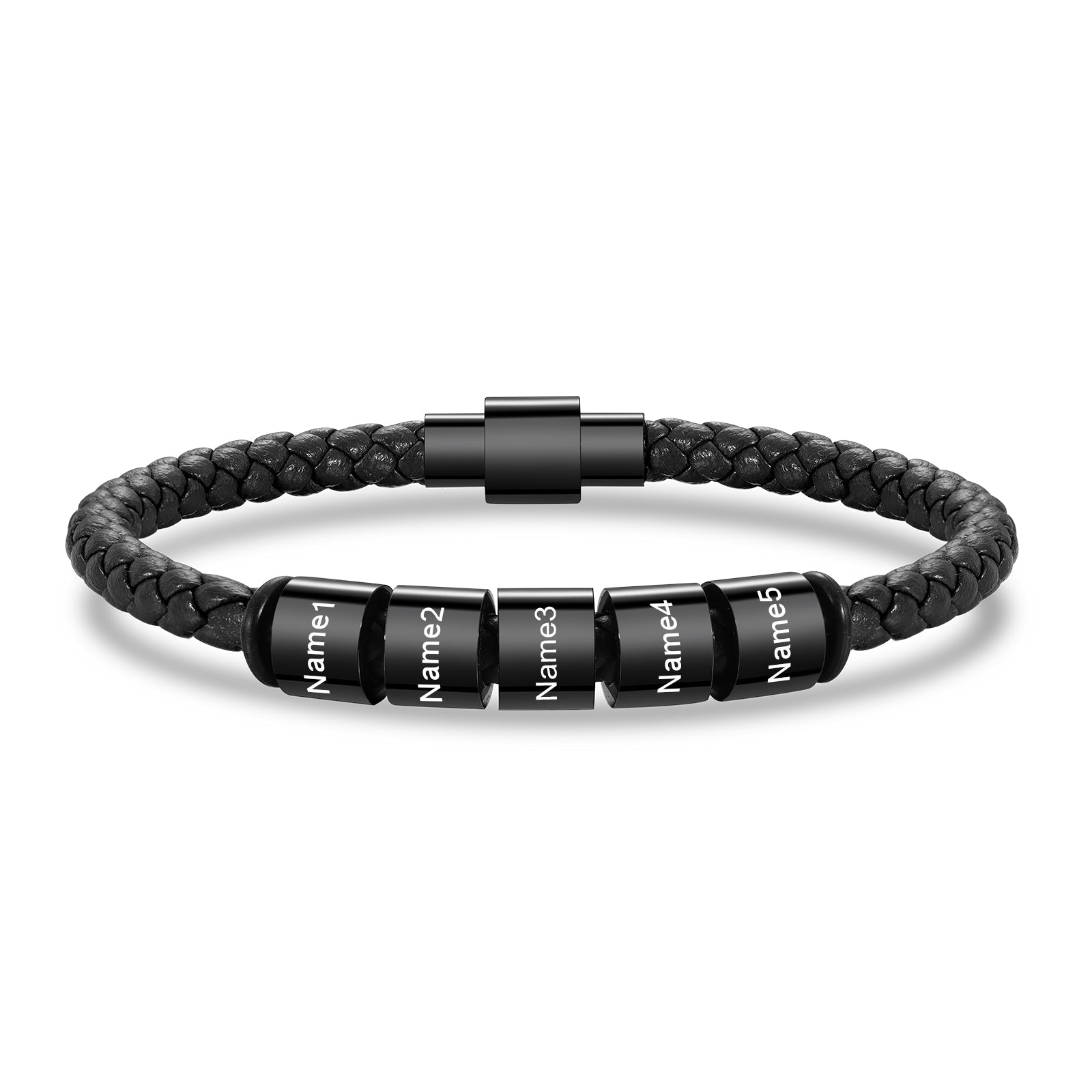 Custom Stainless Steal Leather Bracelet