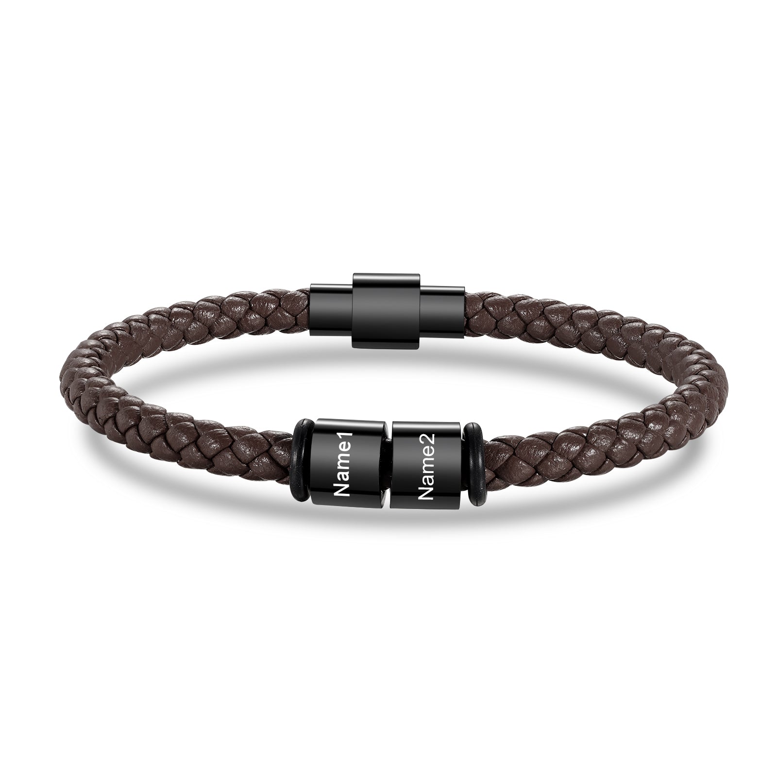 Custom Stainless Steal Leather Bracelet