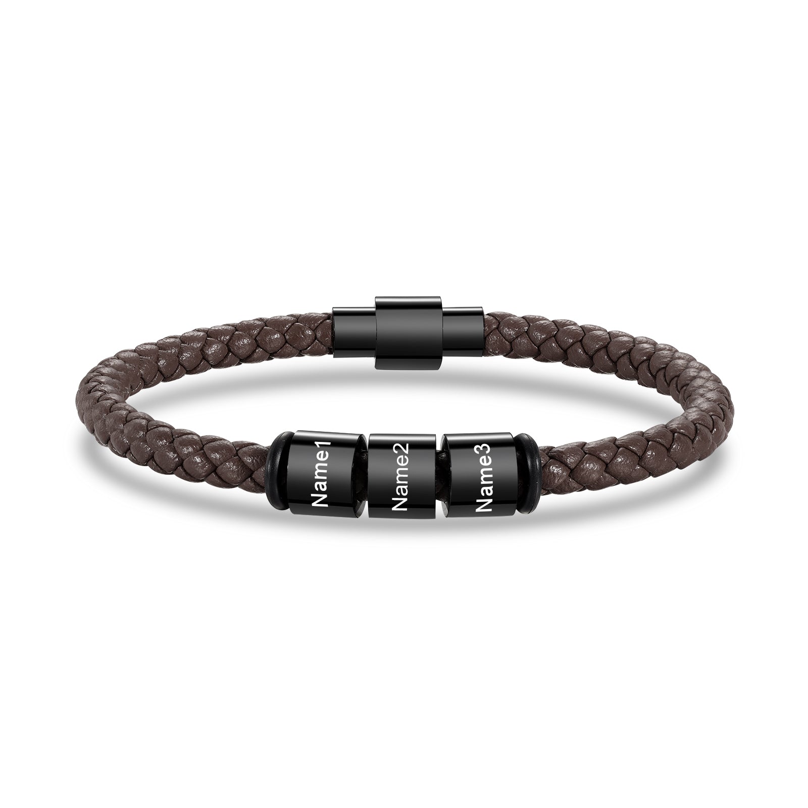 Custom Stainless Steal Leather Bracelet