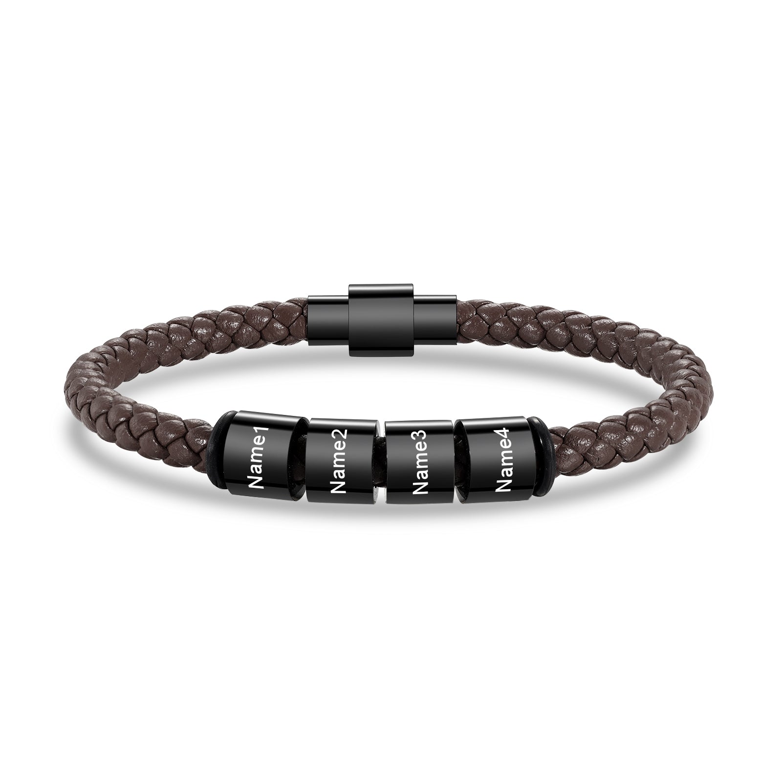 Custom Stainless Steal Leather Bracelet