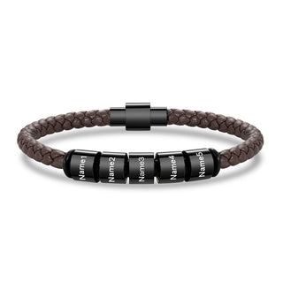 Custom Stainless Steal Leather Bracelet